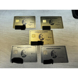American Express Platinum Gold Metal Canceled Cards Collectible Lot Of 5 Cards
